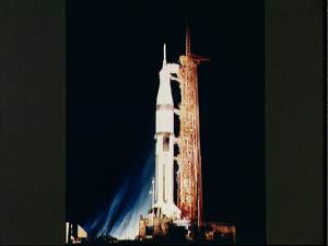El Apolo-7 espera el momento del despegue (Foto: NASA)