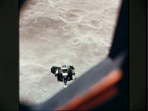 El mdulo lunar visto desde el mdulo de mando (Foto: NASA)
