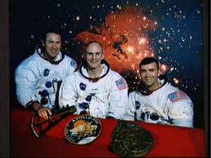 La tripulacin original del Apolo-13 (Lovell, Mattingly y Haise) (Foto: NASA)