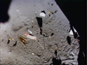 El despegue perturba la tranquilidad lunar (Foto: NASA)