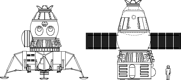 Los vehculos LEK (izquierda) y LOK (derecha) del programa Zvezda II (Foto: Mark Wade)