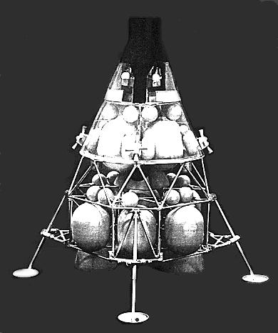 El vehculo de alunizaje propuesto para una Gemini (Foto: McDonnell Douglas)
