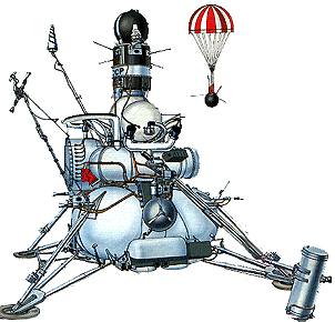 La sonda bsica E-8-5, pensada para la recogida de muestras lunares (Foto: Mark Wade)