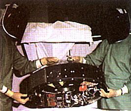 El Pioneer-1, durante los preparativos del lanzamiento (Foto: NASA)