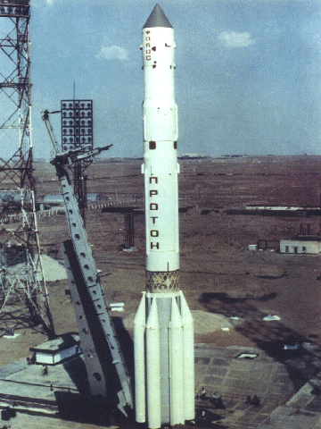 Un cohete Proton-K semejante al utilizado en el programa Luna (Foto: MM)