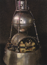 La cpsula Sputnik-2 con su pasajera Laika (Foto: Mark Wade)